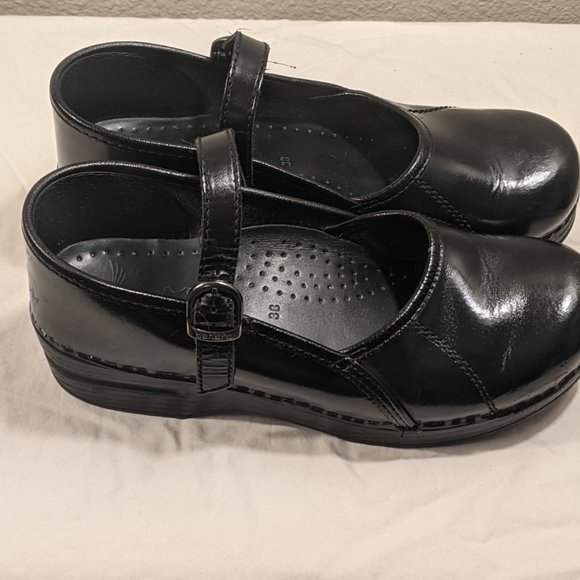 SOLD - Dansko Mary Jane Clogs Black Strap size 7.5 - Picture 3 of 9